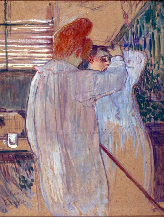 Henri de toulouse-lautrec Woman Combing her Hair china oil painting image